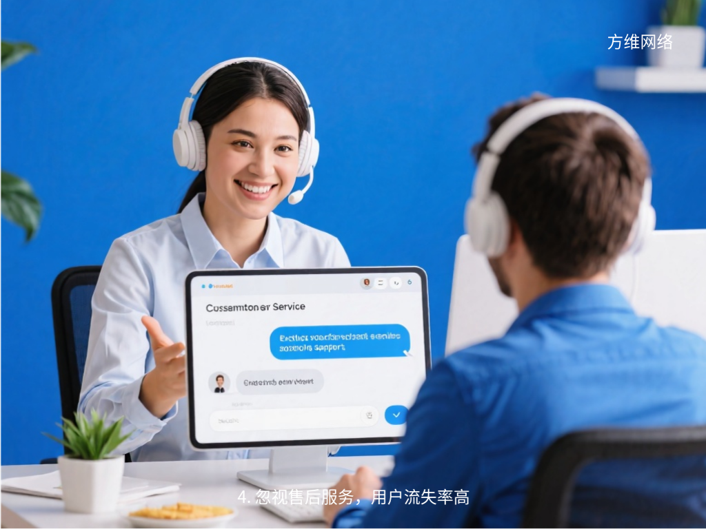 4. 忽視售后服務，用戶流失率高